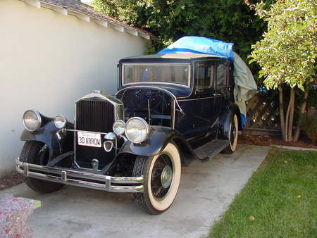 1930 Pierce Arrow - classic car, white wheels, vintage