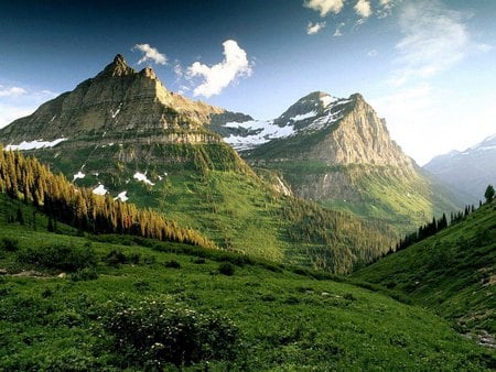 Twin Mountains - mountains, nature