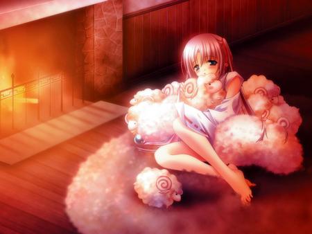 friends will stay together - girls, anime, sheep, fire, romantic, romance, babes