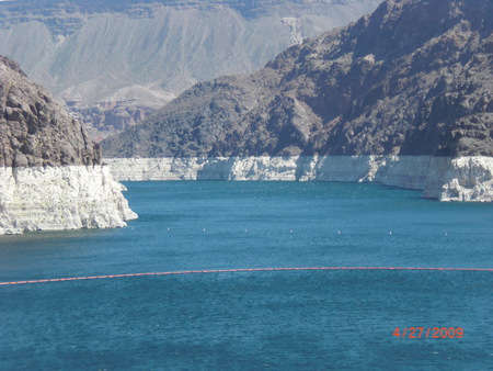 Colorado River at its lowest - beauty, known as a bath tub ring