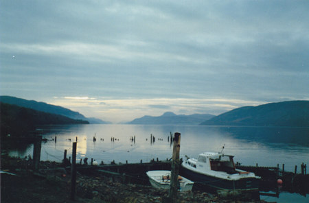 Loch Ness - boats, loch ness, highlands, dores, scotland, dores inn