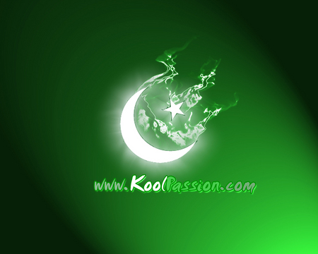 Flag of Pakistan - moon and star, flag, pakistan, green and white