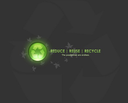 go green - recycle, reduce