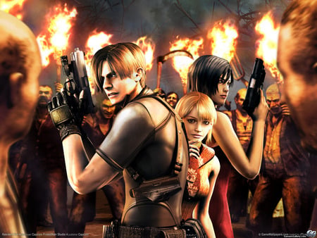 Lethal - resident evil, zombie, leon kennedy, fighting, leon, fire, horror, movie, action, adventure, video game, hair style, leon scott kennedy, degeneration, guns, gun, hair, fantasy, leon s kennedy, hero