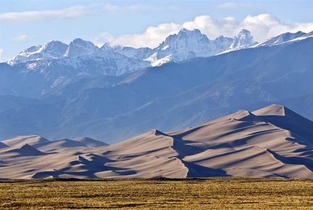 Great Sand Dunes National Park & Preserve - dunes, nature, mountains, sand, sky