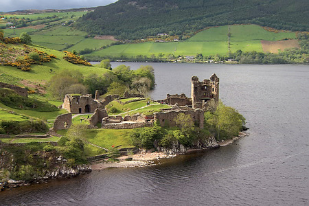 Urquhart Castle On Loch Ness - loch ness, highlands, castles, scotland