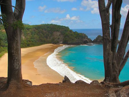 Fernando  DeNoronha Praia Sancho - beach, bay, sky, nature