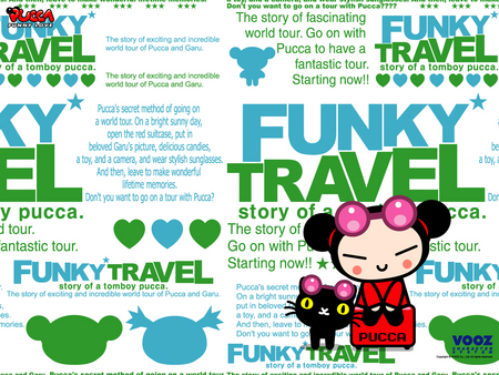 Pucca Funky Travel - travle, anime, funky, cute, pucca, pucca funny love