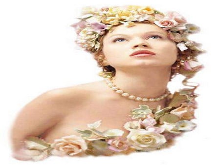 pls forgive me - beauty, wreath, flower, pearl