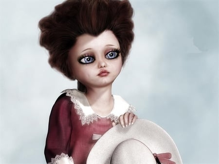 please - abstract, fantasy, sad, doll