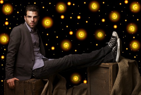 Zachary Quinto - boxes, actors, stars, shoes