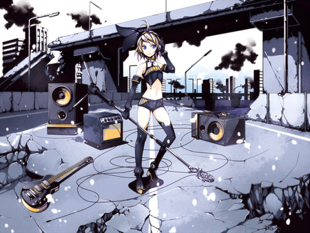 kagamine rin - band, music, cute, anime