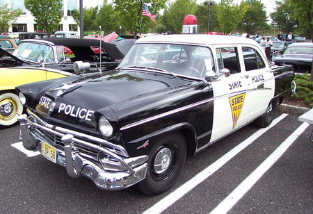 old police car - car, old, police, 50s, ford