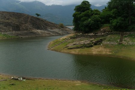 River of Silence - quiet, trees, beautiful, rock, smooth, empty, mountain, river, mountains