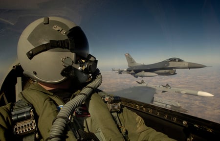 F-16 From Cockpit - picture, f-16, cockpit, cool, from