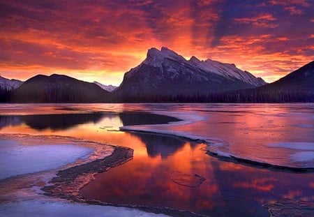 Sunset - sunset, picture, mountains, beautiful