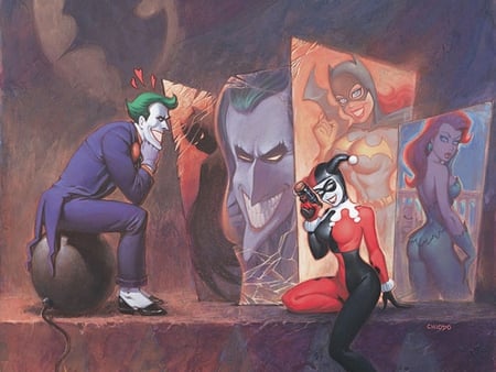 Joker - comic, girl, joker, cartoon