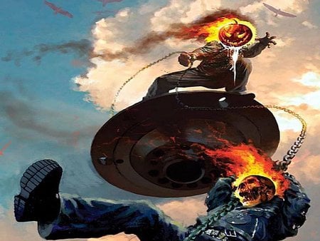 Ghost Rider - movie, comic, hero, skull