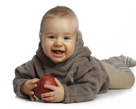 baby - baby, beautiful, child, apple, cute, kids, little