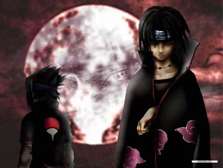 Itachi n Sasuke - moon, itachi, sasuke