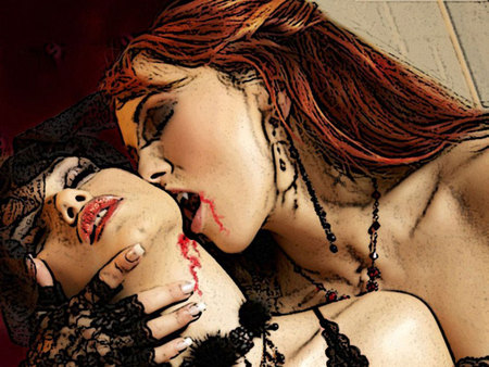 Deadly Embrace - vampire, blood, fantasy, sucker, sexy