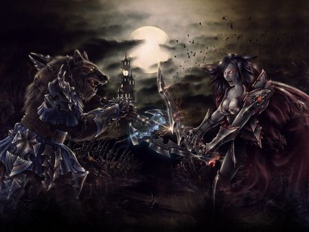 Nocturnal Clash - vampire, fantasy, werewolve, dark