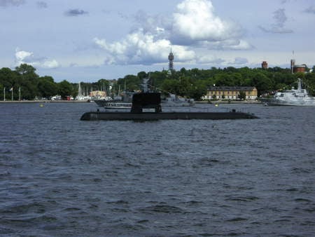 Swedish submarine - black, swedish, navy, military