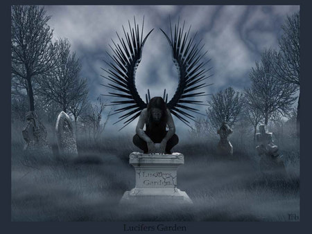 Lucifer's Garden - cemetery, devil, scary, garden