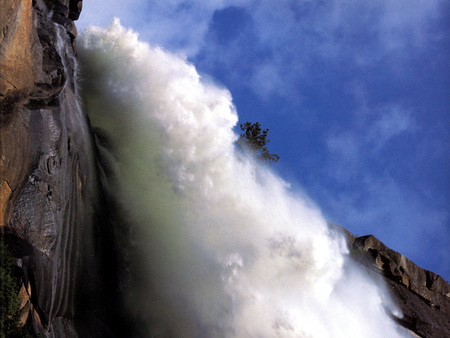 waterfall - inside view - inside view, nature, beautiful, close view, waterfall