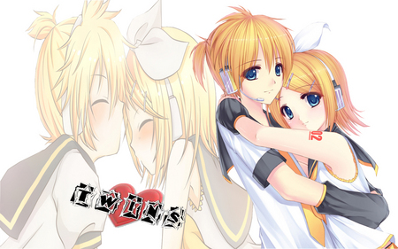 Vocaloid twins - yellow, girl, twins, men, anime