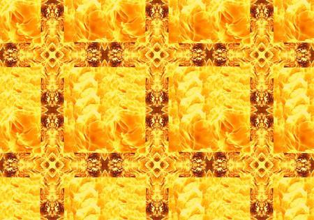 flames - flames, 22657, croses, gold