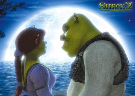 Shrek And Fiona In Love - movie, shrek, fiona, love