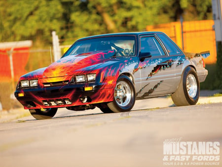 84 Mustang - blue oval, 1984, mustang, racer