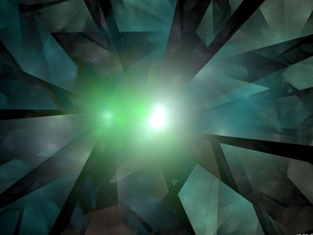 Sonic Boom - sonic, green boom, abstract, light