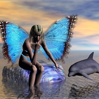 Fairy with Dolphin