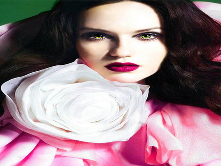 fashion - white, beauty, pink, fashion, rose, dress