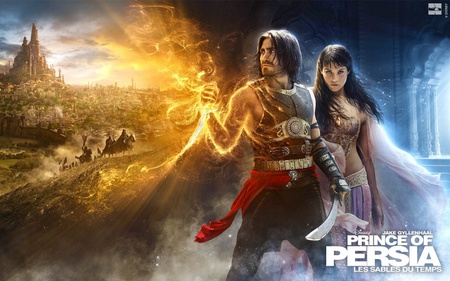 prince of persia - girl, prince, sand, action