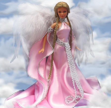 angel - doll, angel, pink, beautiful