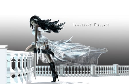 Transient Princess - white, cute, hermso arte, dress