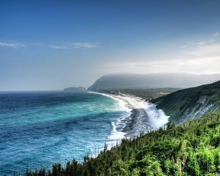 Beautiful View - nature, beaches, sky, trees, clouds, beautiful, water