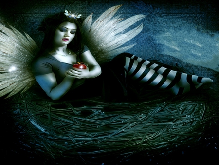 BEAUTIFUL FAIRY - fairy, apple, female, beautiful