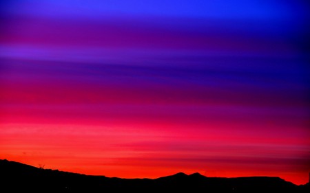 NEW DAY CONTRASTS - red, black, contrasts, sunset, blue