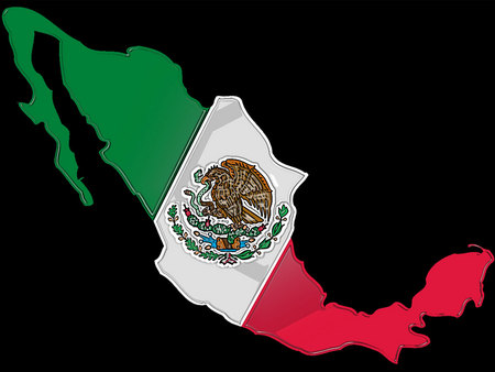 flag embedded in mexico - white, red, green, mexico, flag