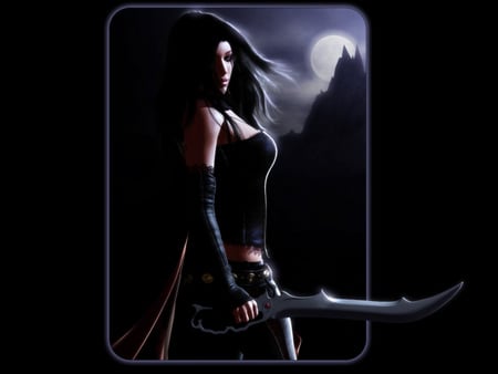 Vamp Hunter - woman, sexy, vampires, fantasy, cg