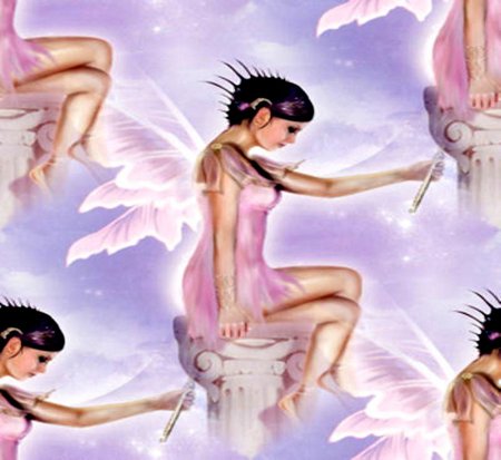 A FAIRIES BLESSINGS - fairies, pink, blessings, blue