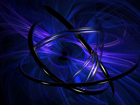 Twisted  Circle - purple, blue, circle, black, twisted