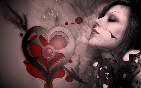 Broken Love - hart, fantasy, love, woman