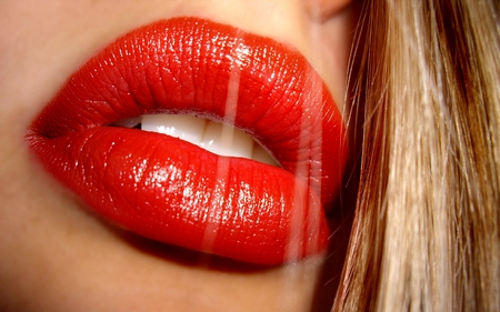 VOLUPTUOUS LIPS - lips, red, sexy, sweet, glossy, lipstick