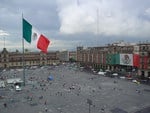 Mexican flag at the Zocalo