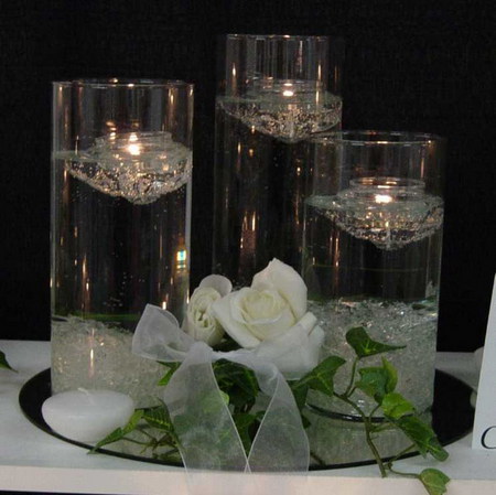 white rose - white, glass, rose, candles